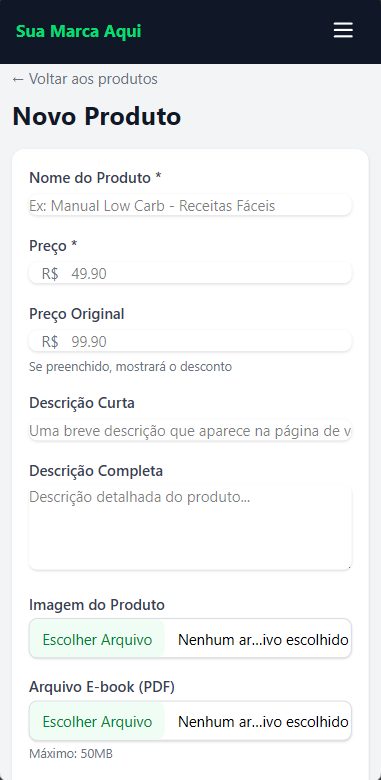 Novo Produto - Mobile